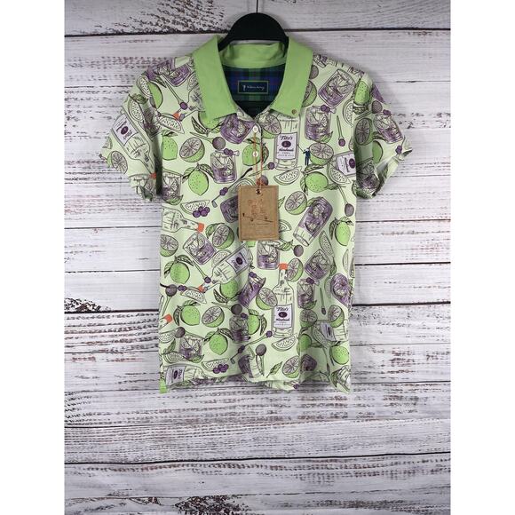 Unknown Tops - William Murray Shirt Womens Medium Green Tito's Transfusion Vodka Polo Golf